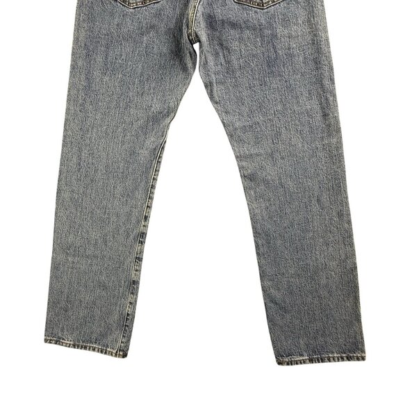 Levis 501 Jeans Mens 30x30 Blue Denim Button Fly Grunge Faded Straight Pants Y2K - Picture 13 of 16